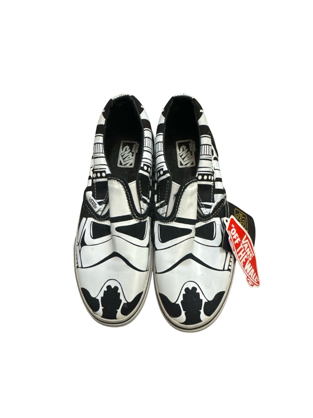 Vans Kids' Stormtrooper Vans Slip-On Sneakers - Black & White Size 3 Star Wars